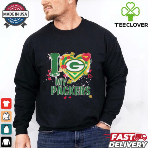 I love Green Bay Packers my Packers heart shirt