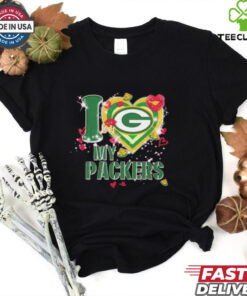 I love Green Bay Packers my Packers heart shirt