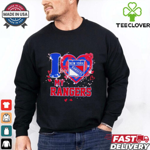 I love New York Rangers ny Rangers heart shirt