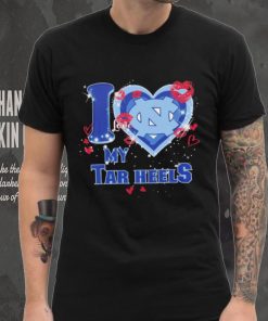 I love my Tar Heels hearts kisses Valentine shirt