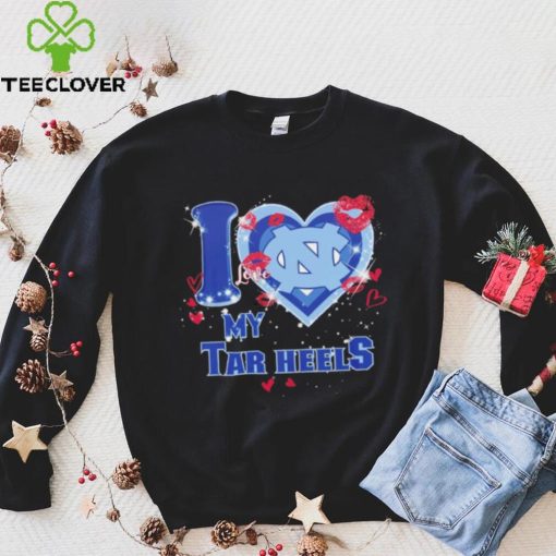 I love my Tar Heels hearts kisses Valentine hoodie, sweater, longsleeve, shirt v-neck, t-shirt