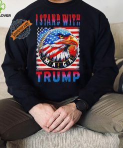 I stand with Trump Maga America flag shirt