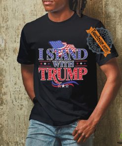 I stand with Trump USA flag shirt