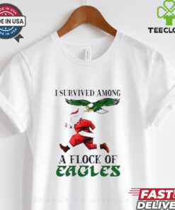 I survived among a flock of Eagles Santa run Christmas shirt