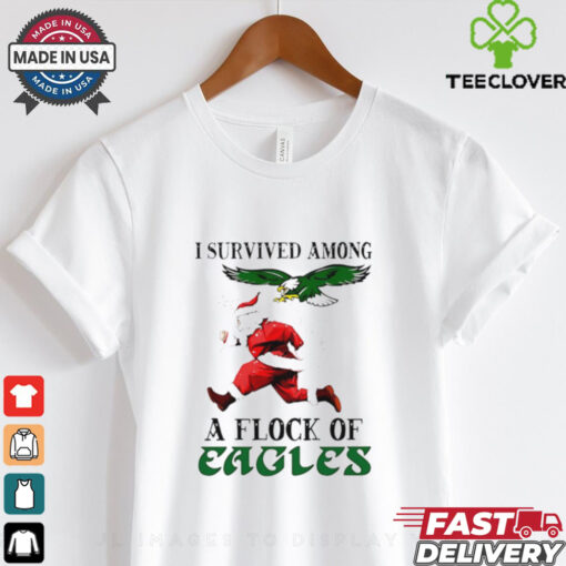 I survived among a flock of Eagles Santa run Christmas shirt