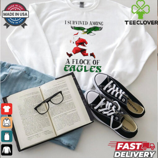 I survived among a flock of Eagles Santa run Christmas shirt