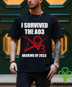 I survived the A03 Hacking of 2023 logo shirt