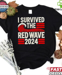 I survived the red wave 2024 retro shirt