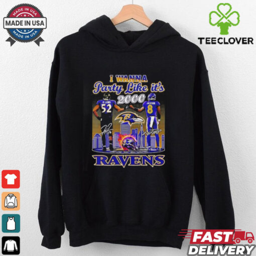 I wanna party like it’s 2000 Lewis and Jackson Baltimore Ravens signatures shirt