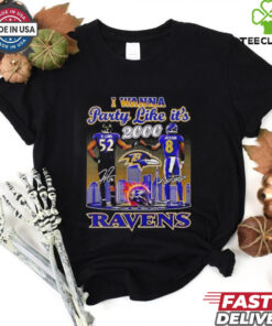 I wanna party like it’s 2000 Lewis and Jackson Baltimore Ravens signatures shirt