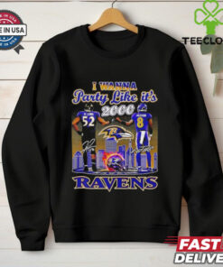 I wanna party like it’s 2000 Lewis and Jackson Baltimore Ravens signatures shirt