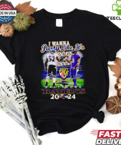 I wanna party like it’s 2012 and 2000 Baltimore Ravens 2024 shirt