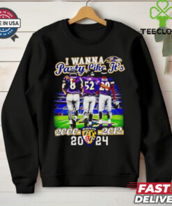 I wanna party like it’s 2012 and 2000 Baltimore Ravens 2024 signatures shirt