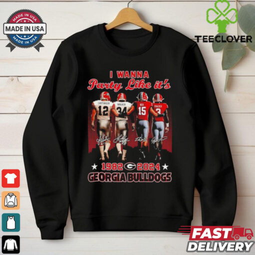 I wanna party like it’s Lastinger Walker Beck and Frazier 1982 2024 Georgia Bulldogs shirt