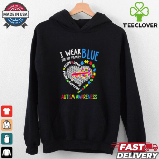 I wear blue for my family autism awareness Buffalo Bills shirt