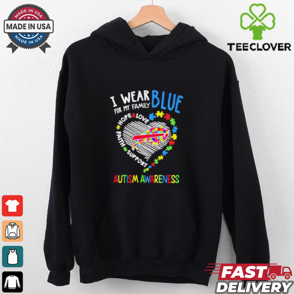 I wear blue for my family autism awareness Buffalo Bills shirt I wear blue for my family autism awareness Buffalo Bills shirt