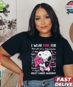 I wear pink for breast cancer a wareness shirt