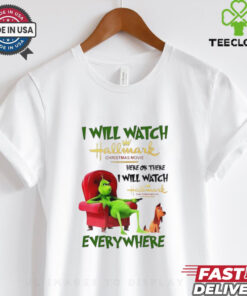 I will watch Hallmark Christmas Movie Grinch and dog Christmas shirt