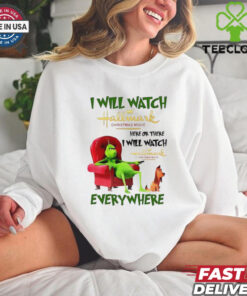 I will watch Hallmark Christmas Movie Grinch and dog Christmas shirt