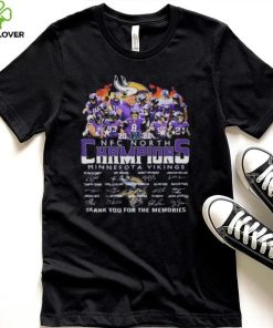 Minnesota Vikings 2022 NFC North Champions Thank You For The Memories Signatures Shirt