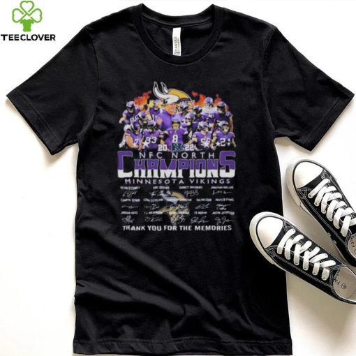 Minnesota Vikings 2022 NFC North Champions Thank You For The Memories Signatures Shirt