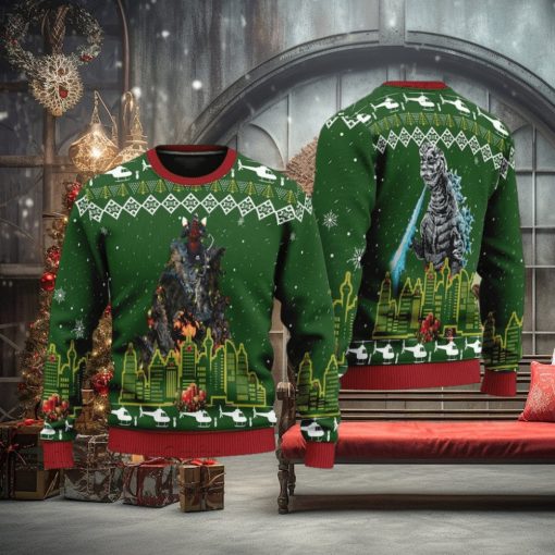 Godzilla Movie Ugly Christmas Sweater