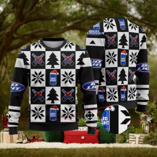 Bud Light Funny Beer Ugly Christmas Sweater Black Gift For Men And Women