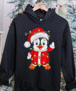 Penguin Lover Xmas Lighting Santa Penguin Christmas Shirt