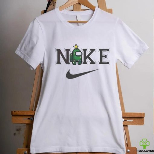 Green Imposter Among Us Nike Logo Christmas 2023 Shirt