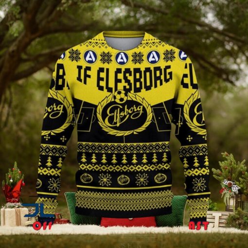 IF Elfsborg Allsvenskan Sweden Ugly Sweater Christmas
