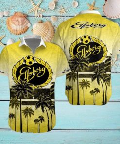 IF Elfsborg Palm Tree Yellow Logo Hawaiian Shirt Impressive Gift