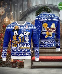Cheap Mickey And Snoopy Los Angeles Dodgers Ugly Christmas Sweater Jumper