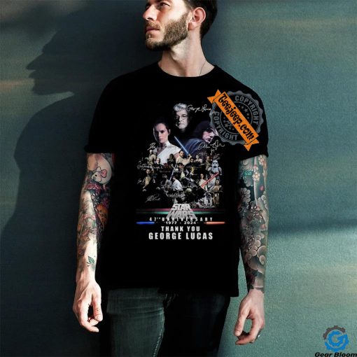 Star Wars 47th Anniversary 1977 2024 Thank You George Lucas T Shirt