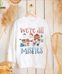 We Are All Misfits Cute Chibi Christmas Characters Shirt