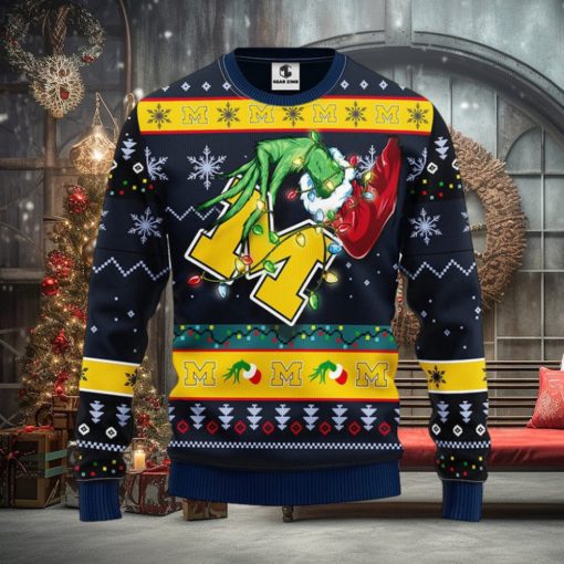 Michigan Wolverines Grinch Christmas Ugly Sweater