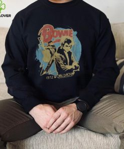 Bowie Retro 1972 World Tour Music Band shirt