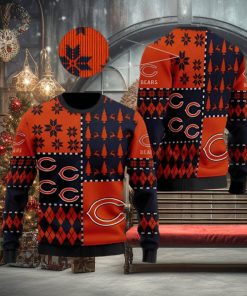 Chicago Bears Ugly Sweater Vintage Xmas 3D Ugly Christmas Sweater 3D Printed Men And Women Holiday Gift