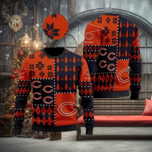 Chicago Bears Ugly Sweater Vintage Xmas 3D Ugly Christmas Sweater 3D Printed Men And Women Holiday Gift