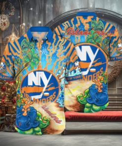 Ice Cold Drink Theme New York Islanders Hawaiian Shirt