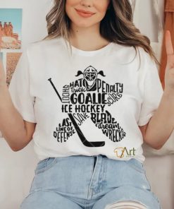 Ice Hockey Goalie Girl Last Line of Defense Sports Girl shirt