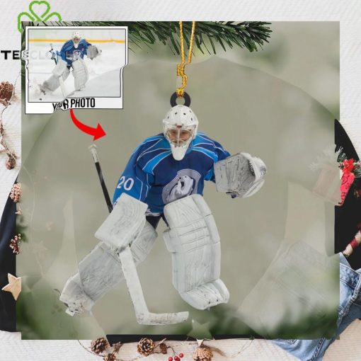 Ice Hockey Lover Custom Photo Ornament