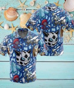 Ice Type Pokemon Pokemon Button Up Anime Hawaiian Shirt