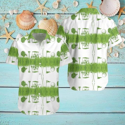 Icon Golf Green Pattern Hawaiian Aloha Shirts