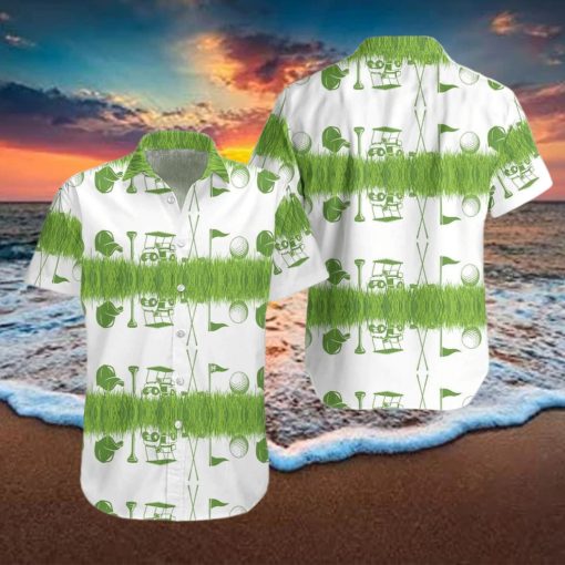 Icon Golf Green Pattern Hawaiian Aloha Shirts