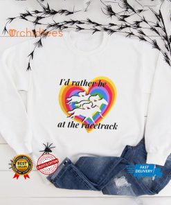 Id Rather Be At The Racetrack Kentucky Derby American Horse Racing T Shirt