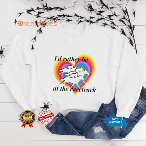 Id Rather Be At The Racetrack Kentucky Derby American Horse Racing T Shirt