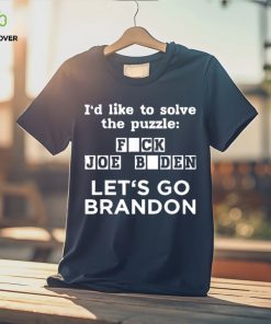 I’d like to solve the puzzle fuck Joe Biden Let’s go Brandon shirt