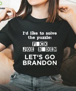 I’d like to solve the puzzle fuck Joe Biden Let’s go Brandon shirt