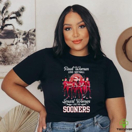 Real Women Love Softball Smart Women Love The Oklahoma Sooners Shirt