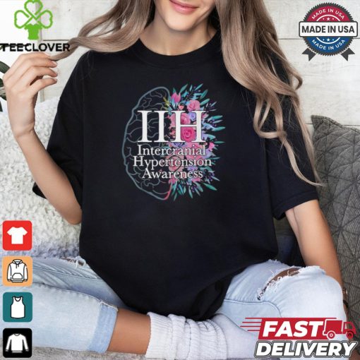 Idiopathic intracranial hypertension awareness brain floral shirt